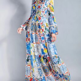 Długa sukienka  boho Multicolor