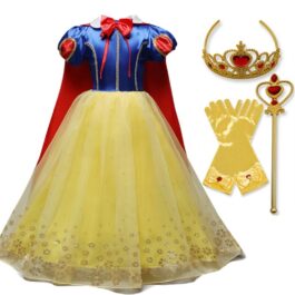 Sukienka Strój Przebranie Kostium Królewna Śnieżka