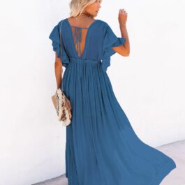 Luźna sukienka narzutka Blue