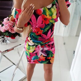 Sukienka mini  w kwiaty
