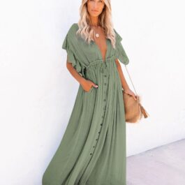 Luźna sukienka narzutka Light Green