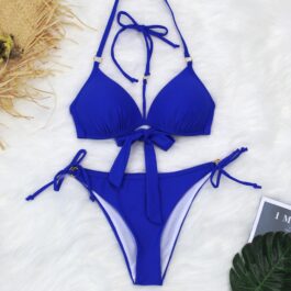 Wiązane bikini Blue